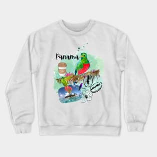 Panama Coffee Birds Beach Crewneck Sweatshirt